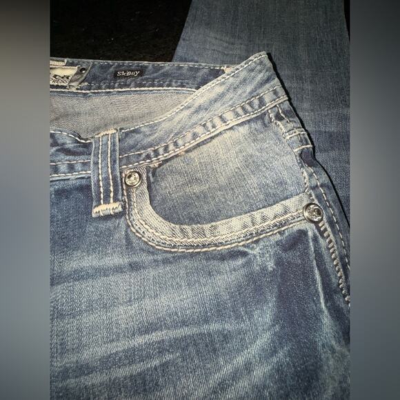 UEC EXPRESS REROCK STYLISH LOW RISE SKINNY DENIM BLUE JEANS SZ 6 - Picture 7 of 12